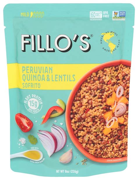 Fillos Peruvian Quinoa And Lentils Sofrito 8 Oz Grocery