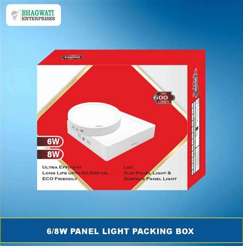 Rectangular Custom Printed Led Panel Light Box Packaging At Rs