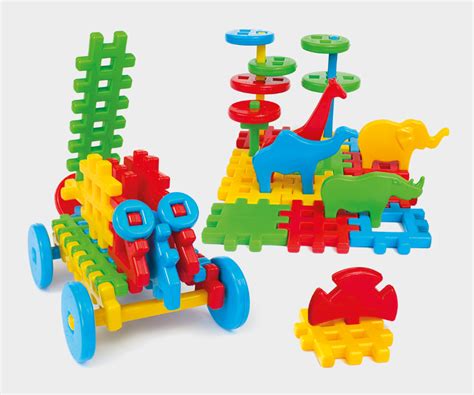 Klocki Konstrukcyjne Mix 50 Waffle Lublin Toys