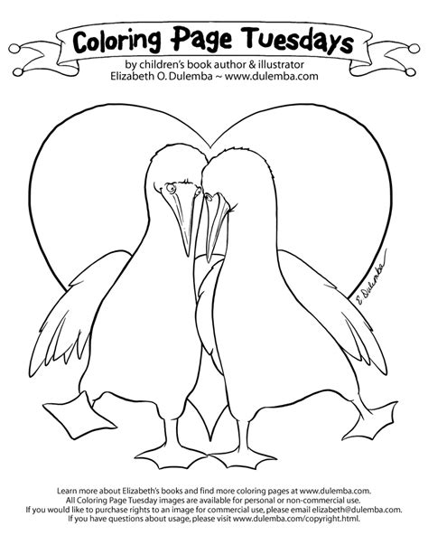 Dulemba Coloring Page Tuesday Blue Footed Boobies In Love