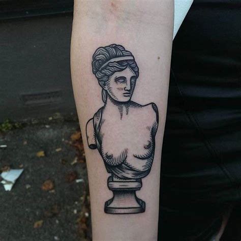 Pin By Sarah Doerfler On Tattoos Statue Tattoo Greek Tattoos Tattoos