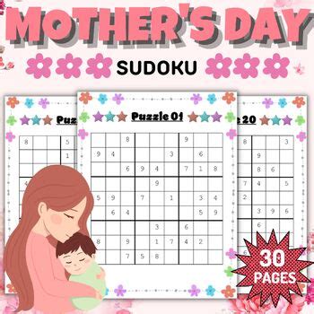 Printable Mothers Day Sudoku Puzzles With Solutions May Brain Games