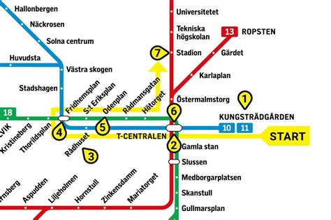 Stockholm Printable Metro Map - Free Printable Templates