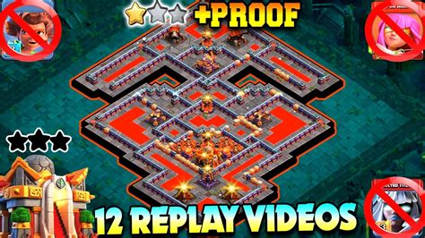 Anti 1 Star Th16 War Base REPLAY Unbeatable Th16 War Base Link