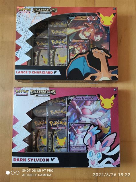 Pokemon Karty Tcg Celebrations Lance Charizard Vbox Dark Sylveon Vbox