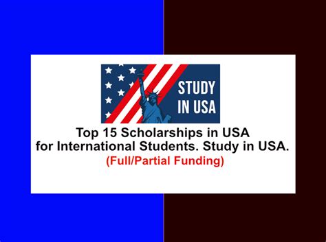 Top 15 Scholarships In Usa For International Students Study In Usa