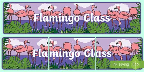 FREE Flamingo Themed Classroom Display Banner Twinkl