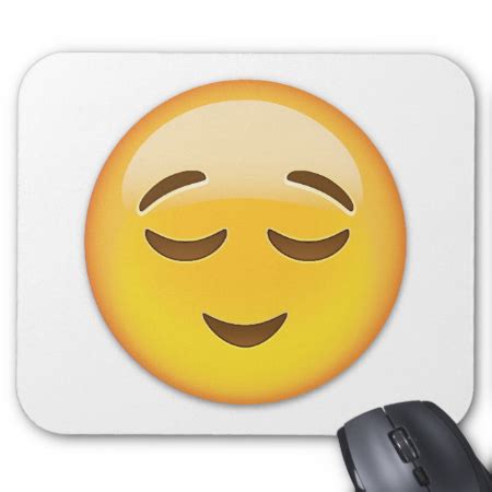 Relieved Face Emoji Mousepads Relieve, Mouse Pad, Emoji, Zazzle, Make ...