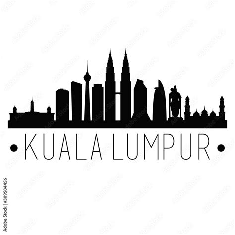 Kuala Lumpur Malaysia. City Skyline. Silhouette City. Design Vector ...