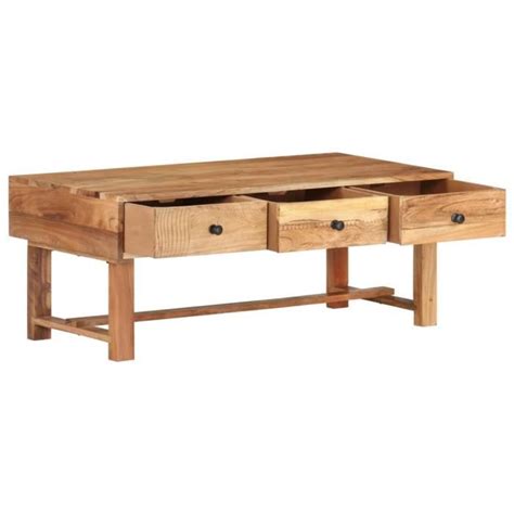 Hua Tables Basses Table Basse X X Cm Bois D Acacia Massif