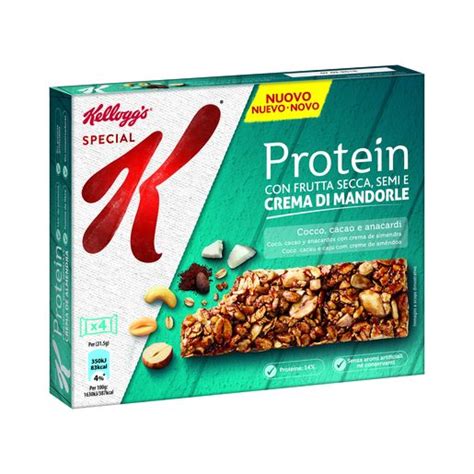 Kelloggs Barritas Special K Protein Con Coco Cacao Y Anacardos Caja