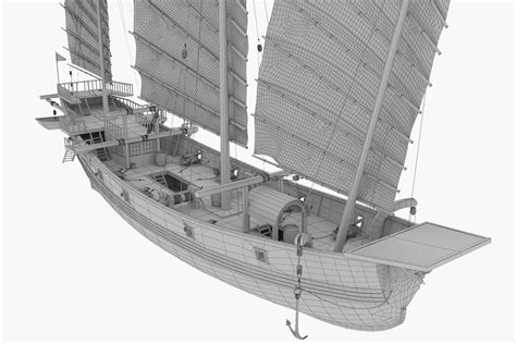 Chinese Junk Ship 3d Model Turbosquid 1930409