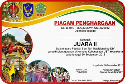 Contoh Piagam Juara Lomba Ruang Ilmu