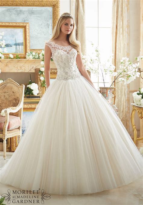 Dress Mori Lee Bridal Fall 2016 Collection 2884 Crystal Beaded