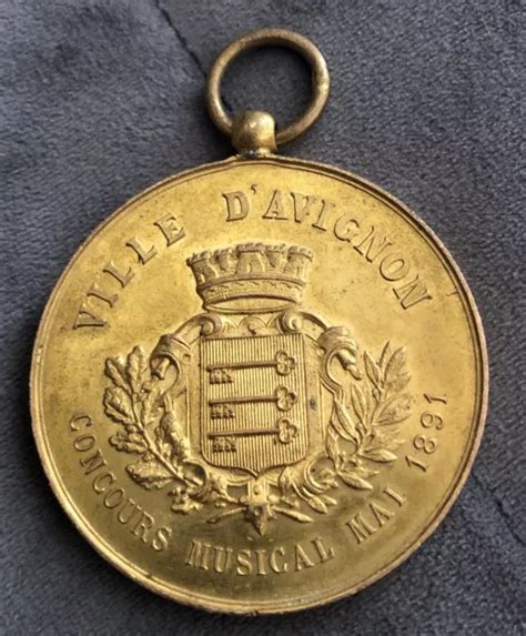 Ancienne M Daille En Bronze Dor Avignon Concours Musical Musique