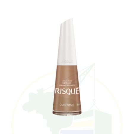 Esmalte Risqu Met Lico Ouro Nude Ml