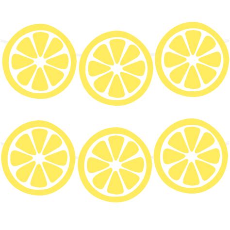 Free Printable Lemon Garland Printablepartydecor Freeprintable