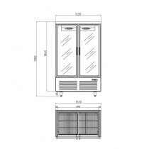 Armario Refrigerado Puerta Cristal 610L Infrico AGB701CRPrecios Y