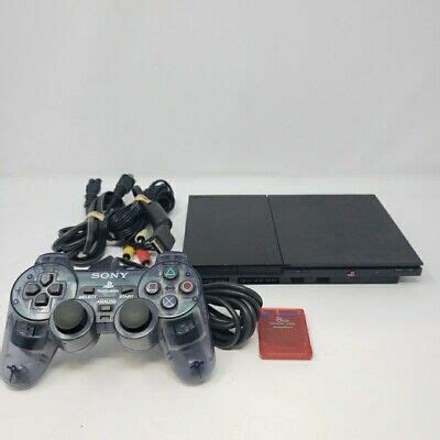 Sony PlayStation 2 PS2 Slim SCPH 90001 W Cables Tested Works Great No