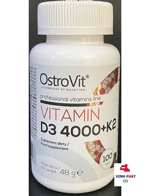 Vitamin D3 4000 K2 100v – Công Ty TNHH TM Vinh Phát Co