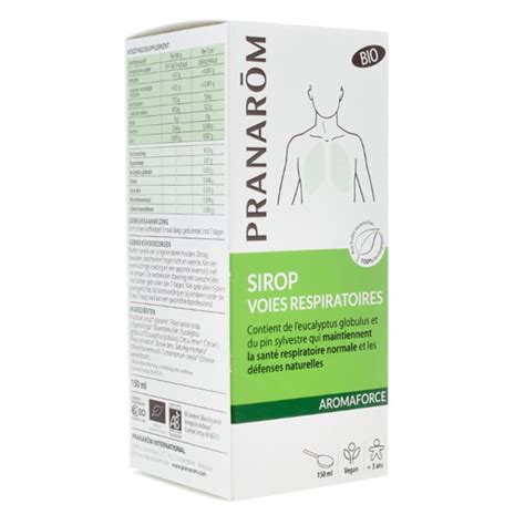 Pranarom Aromaforce Sirop Voies Respiratoires Bronchite Encombrement