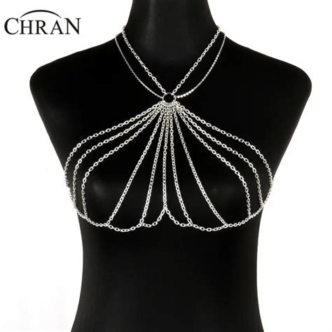 CHRAN Summer Silver Plated Sexy Chain Necklace Charm Bikini Women Multi