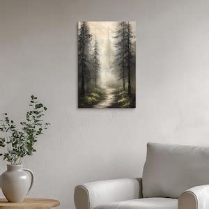 jungle  misty forest path canvas print framed canvas abstract