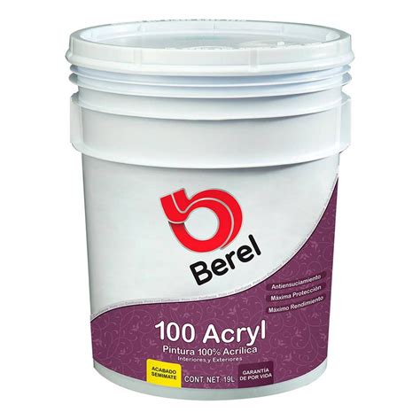 Pintura Berel Acryl Base Pastel L