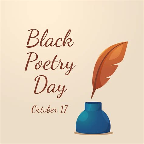 Premium Vector Black Poetry Day Design Template Good For Celebration