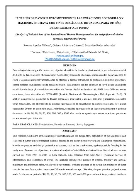 Paper ejemplo 2 Hidrologia Aplicada ANÁLISIS DE DATOS