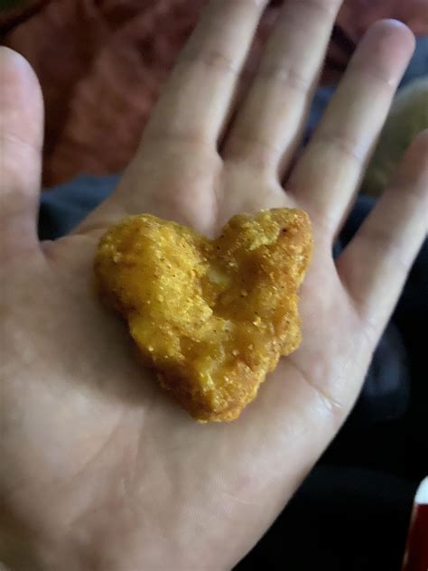 My Wendys Chicken Nugget Is A Perfect Heart R Mildlyinteresting