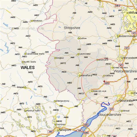 Donnington Map Street And Road Maps Of Herefordshire England Uk