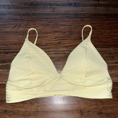 No Boundaries Women S Yellow Bikini And Tankini Tops Depop