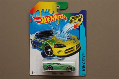 Hot Wheels 2014 Color Shifters Dodge Viper Teal To Yellow