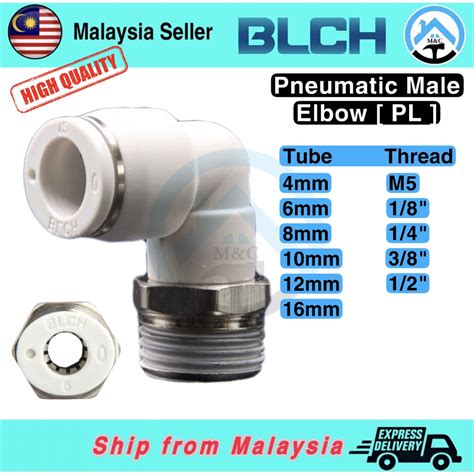 Blch Pl Mm Pneumatics Pc One Touch Air Fitting Male