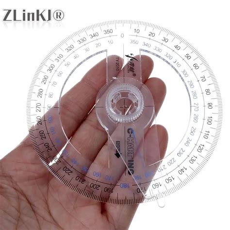 1pcs Round Ruler Patchwork Ruler 360 Degree Pointer Protractor Ruler