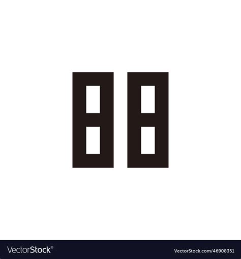 Number 88 Square Rectangles Geometric Symbol Vector Image