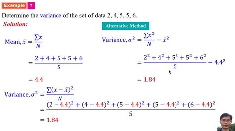 Variance And Standard Deviation Youtube