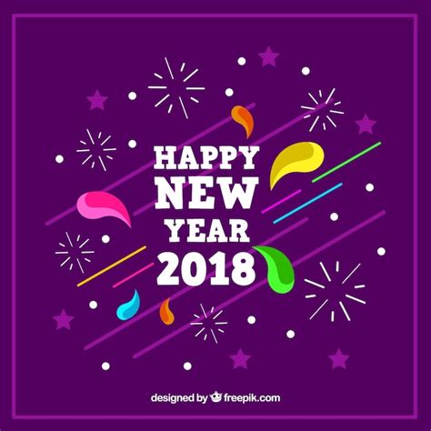 Free Vector Modern Happy New Year Background