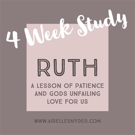 RUTH CHAPTER 1 BIBLE STUDY - Airelle Carr