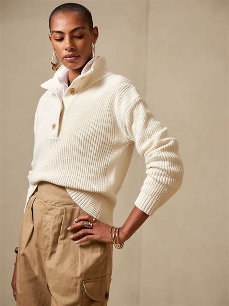 Mock Neck Sweater Banana Republic Factory