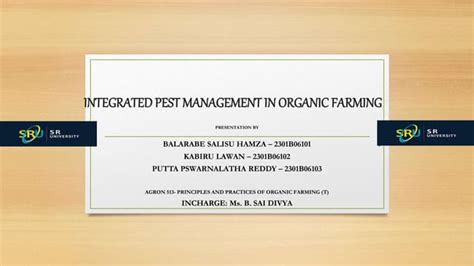 Integrated Pest Management In Organic Farmingpptx