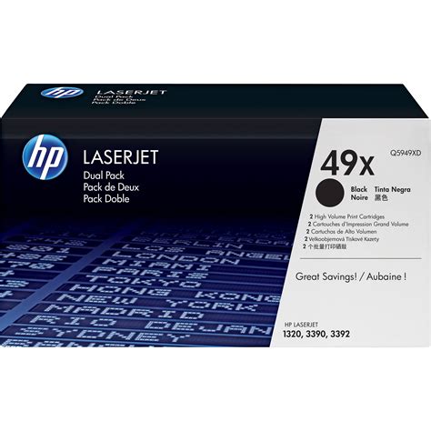 HP LaserJet 49X Black Toner Cartridge Dual Pack Q5949XD B H