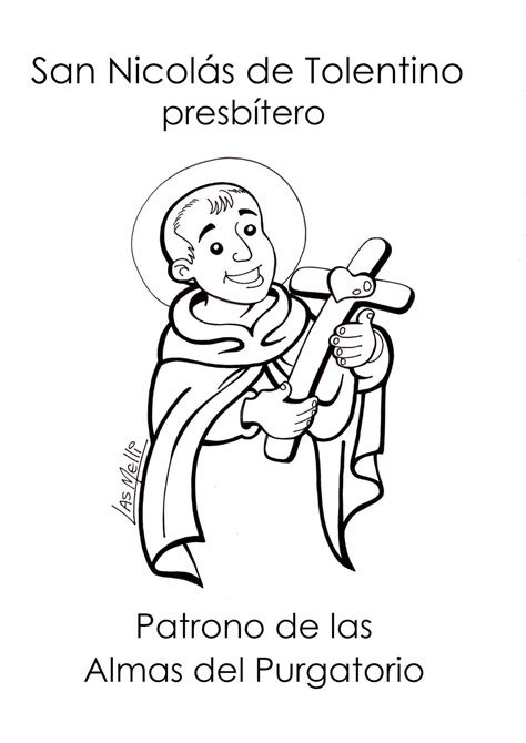 DIBUJO San Nicolás de Tolentino presbítero Educacion Religiosa