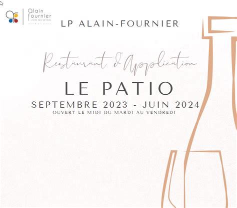 Restaurant Dapplication Le Patio Lyc E Professionnel Alain Fournier