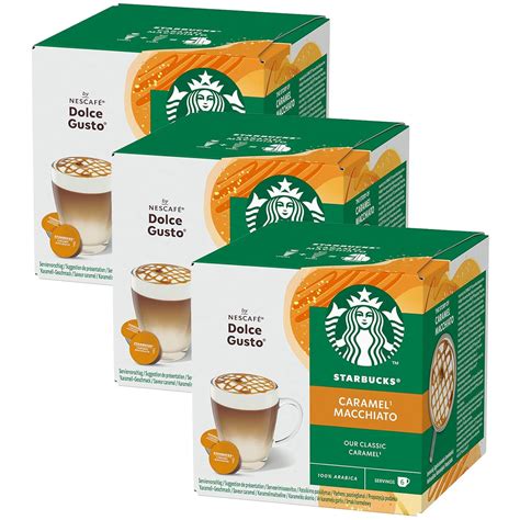 Nescaf Dolce Gusto Starbucks Caramel Macchiato 3er Set Latte