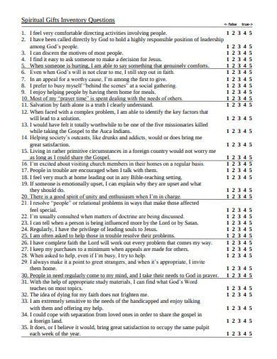 Printable Spiritual Ts Test Pdf Is Great Newsletter Photography