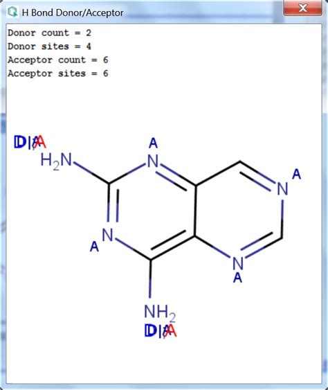 Hydrogen Bond Donor Acceptor Plugin | Chemaxon Docs