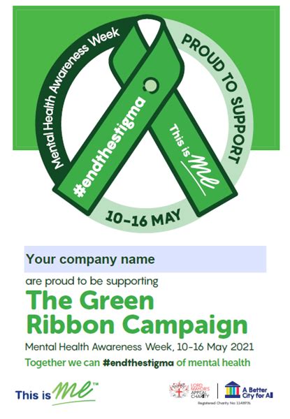 The Lord Mayors Appeal. The Green Ribbon Campaign Editable A5 Poster ...