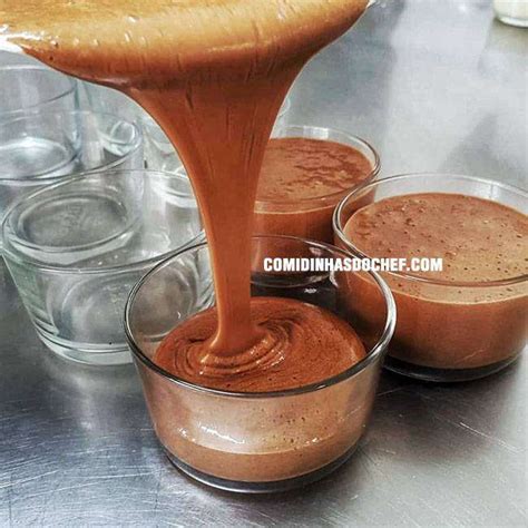 Receita De Mousse De Chocolate Simples E Rápido Comidinhas Do Chef